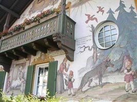 Mural on house in Oberammergau Germany